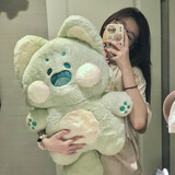 现货嘟嘟喵公仔玩偶嘟嘟猫娃娃毛绒玩具生日礼物抱枕睡新款艾斯德布娃娃送闺蜜女友老婆 嘟嘟猫-抹茶绿（升级2.0细腻亲肤绒） 40厘米