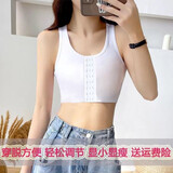 大美兔 les束胸内衣女夏薄大胸显小裹胸缩胸学生超平帅t运动紧身小背心