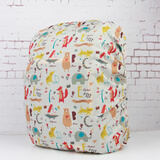 千峰万途卡通背包防雨罩中小学生拉杆书包防水套双肩电脑包防脏加厚均码 动物园 卡通防雨罩