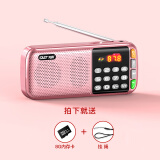 先科（SAST） N28收音机老年人V60便携式迷你播放器充电V30插卡广播随身听音乐听歌半导体戏曲唱戏机 N28玫瑰金+8G内存卡
