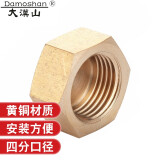 大漠山（Damoshan） 加厚全铜304不锈钢铁外丝堵头内丝管帽水管闷头管堵管帽盖帽封头 4分特厚 铜内丝堵帽