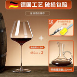 青苹果 欧式水晶加厚红酒醒酒器套装家用玻璃葡萄酒个性创意快速分酒器 勃艮第2只+水晶把手 1.5L