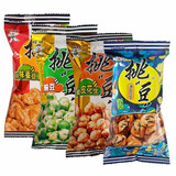 旺旺旺旺挑豆豌豆海苔花生脆皮花生回味蚕豆袋装零食品 海苔花生45g*4袋