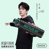BOTTLED JOY吨吨不锈钢保温杯男女大容量高颜值吸管水杯便携泡茶杯子运动水壶