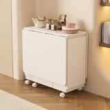 SOFS折叠餐桌椅组合小户型客厅家用简易可移动伸缩吃饭桌子靠墙折叠桌 【收纳款】1.5米单桌 8-10人