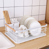 HOUYA 厨房碗碟筷置物架 单层大容量多功能洗碗池沥水篮水槽收纳框