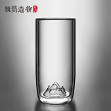 极简造物观山双层隔热玻璃杯喝水杯子泡龙井茶杯猴魁绿茶专用男女士高级感 观山杯375ML 375ml