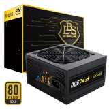 大水牛（BUBALUS）额定500W FX500金牌台式电脑主机电源（80PLUS认证/主动式PFC/宽幅/背线/12CM智能温控风扇）