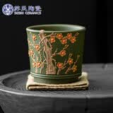 苏氏陶瓷原矿紫砂绿泥梅花杯陈瑞玲作品主人杯品茗杯功夫杯伴手礼