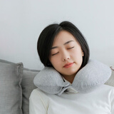 8H 记忆棉U型枕头 旅行汽车午睡颈椎枕护颈US 混灰色