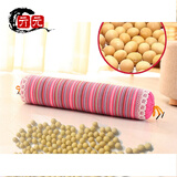 亓元黄豆颈椎枕头糖果荞麦 圆柱枕头荞麦皮圆枕 粉芯(黄豆)小花颈枕