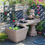 汉韵堂庭院流水鱼池摆件新中式花园露台装饰造景阳台水池布置景观 S101-1好事连连流水大号