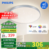 飞利浦（PHILIPS）LED护眼全光谱卧室吸顶灯客厅简约照明主卧百搭灯具银色满天星48W