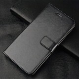 居小智适用红米note11手机壳翻盖式皮套redmi钱包款插卡外壳5G全包防摔软内壳保护套磁扣男女款 红米note11 5G【黑色】