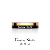 CENTURY& KINDLE小ck黑色分金戒指男女款情侣对戒时尚简约潮流尾戒指一对生日礼物 黑金分色戒指 6号