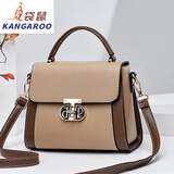 袋鼠（KANGAROO）女士小方包包2025时尚简约大气单肩斜挎女包个性韩版手提包 卡其色