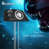 ibass 钻石II代发烧监听蓝牙音箱hifi木质大功率K歌有源电脑电视客厅回音壁音响低音炮家庭影院 带支架【黑】