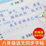 七八九年级上册字帖新版人教版语文同步凹槽练字本7-9年级练字帖楷书初中生初一初二初三正楷钢笔硬笔书法 八年级下册同步凹槽字帖+20笔芯2笔杆2握笔器