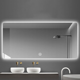 摩霄背光智能浴室镜酒店卫浴镜led触摸屏防雾镜子750*1000mm三色除雾