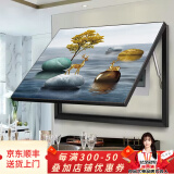 良品大师电表箱装饰画免打孔现代简约配电箱遮挡壁画客厅挂画闸盒开关墙画 时来运转-2 50*40遮挡40*30 上掀款