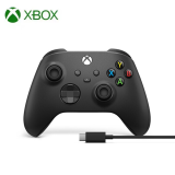 微软（Microsoft） 微软国行Xbox Series无线控制器 电脑PC蓝牙steam手柄 无线控制器【磨砂黑+USB-C连接线】