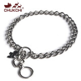 CHUKCHI楚克奇万向不锈钢P链大型犬狗项圈可伸缩宠物颈圈脖圈项链 L70cm*4mm万向圈