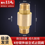 家奕凯（JYK） 全铜加厚立式止回阀自来水单向阀马桶止逆阀防倒流防反水阀通用 4分双外丝立式止回阀