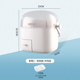 OK镜片角膜塑形镜塑性镜收纳盒镜盒硬性护理箱盒子RGP整理便携 目绮 收纳盒-白色+冲洗盆