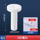 一靓 2分3分净水器弯头2分纯水机水管PE软管三分快速接头配件 G1款:2分堵头
