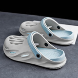 回力洞洞洞鞋男夏季2025新款防滑厚底男士包头凉拖鞋沙滩户外穿男款凉鞋 灰色 42 (41-42)