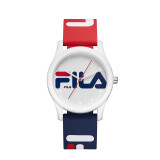 斐乐（FILA） 手表时尚新款石英表男女情侣表硅胶手表运动腕表防水学生表6116 红蓝FLL38-6116-003