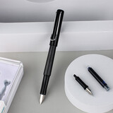 【开学必备】优尚（OASO）钢笔学生双供墨系统墨水笔墨囊可替换树脂高铱金EF尖学生商务办公书写签字笔毕加索旗下丽雅黑