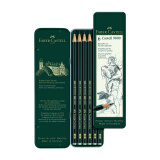 辉柏嘉（Faber-castell）9000铁盒素描铅笔6支套装原装进口专业绘画铅笔初学者美术工具美术用品119063