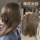 首品新款染发剂膏显白气质学生自己在家染发植物2026流行色男女染头膏 薄荷米棕-【超显白】 中长发到胸两套带工具