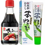 伊豆山葵屋芥末味调味酱+盛田牌刺身酱油150ml日本进口静冈产芥末膏日料调味 组合装