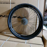凤凰变速山地车车轮组前后车轮总成碟刹款旋式车轮轮毂 通用自行车 26寸碟刹后轮+内外胎+21速飞轮