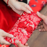 京唐 布艺红包结婚庆用品横版中国龙万元千元改口封袋新年乔迁用锦缎