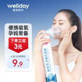 维德（WELLDAY）氧气瓶便携式氧气罐孕妇老人家用吸氧气袋氧气呼吸器高反应急旅游氧气包单瓶1000ml