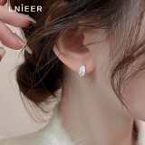 Lnieer999足银超闪树叶耳扣女高级感耳环小众耳钉2025新款爆款银饰耳饰 超闪树叶耳环【999足银】