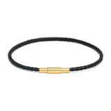 编织牛皮手链绳可穿串珠配绳手绳转运珠皮绳手链男女本命年红绳粗2mm3mm手链绳要求孔径3-4mm 2.0黑色19cm(含扣头)