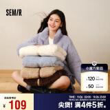 森马（Semir）外套女插肩袖珊瑚绒仿羊羔毛2024冬季立领宽松夹克109724108003