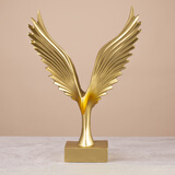 祥礼美式客厅酒柜办公室桌面摆件家庭室内电视柜玄关软装饰品创意家居 小号金色大展宏图