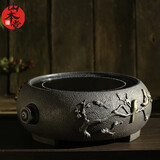 山本堂铁壶煮茶器套装手工日本进口铁壶无涂层砂铁壶功夫茶具南部铁器 喜鹊登梅-单炉
