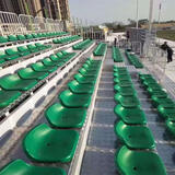 体育场看台座椅中空吹塑折叠椅篮球馆室内外水泥地观众席塑料坐凳 绿色