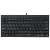 雷柏（Rapoo）NK8000办公键盘 80键紧凑布局 镭雕键帽 多媒体快捷键 防溅洒设计 黑色