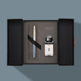 英雄（HERO）【新年礼物】高档轻奢新英雄100蛇年升级款钢笔14K金笔复刻经典螺旋笔帽金属材质高档墨水礼盒 湖水蓝 官方标尖