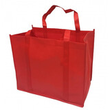 古硕大号礼品袋加厚结实无纺布袋子购物手提袋现货加固宽底袋特大礼品 大红色 宽40高40折边20