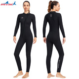DIVE&SAILDIVE SAIL 潜水服3mm防寒保暖专业深潜连体湿衣冬季游泳衣冲浪 3mm 黑色 女款（D330010F） S