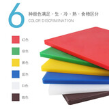 GAJABO彩色长方形塑料菜板PE食品级加厚切菜板砧板食堂餐厅颜色分类案板 绿色 53*32*2cm中号