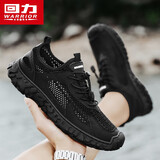 回力(Warrior)男鞋透气洞洞鞋子男款沙滩鞋男士包头凉鞋2929C 黑色 40